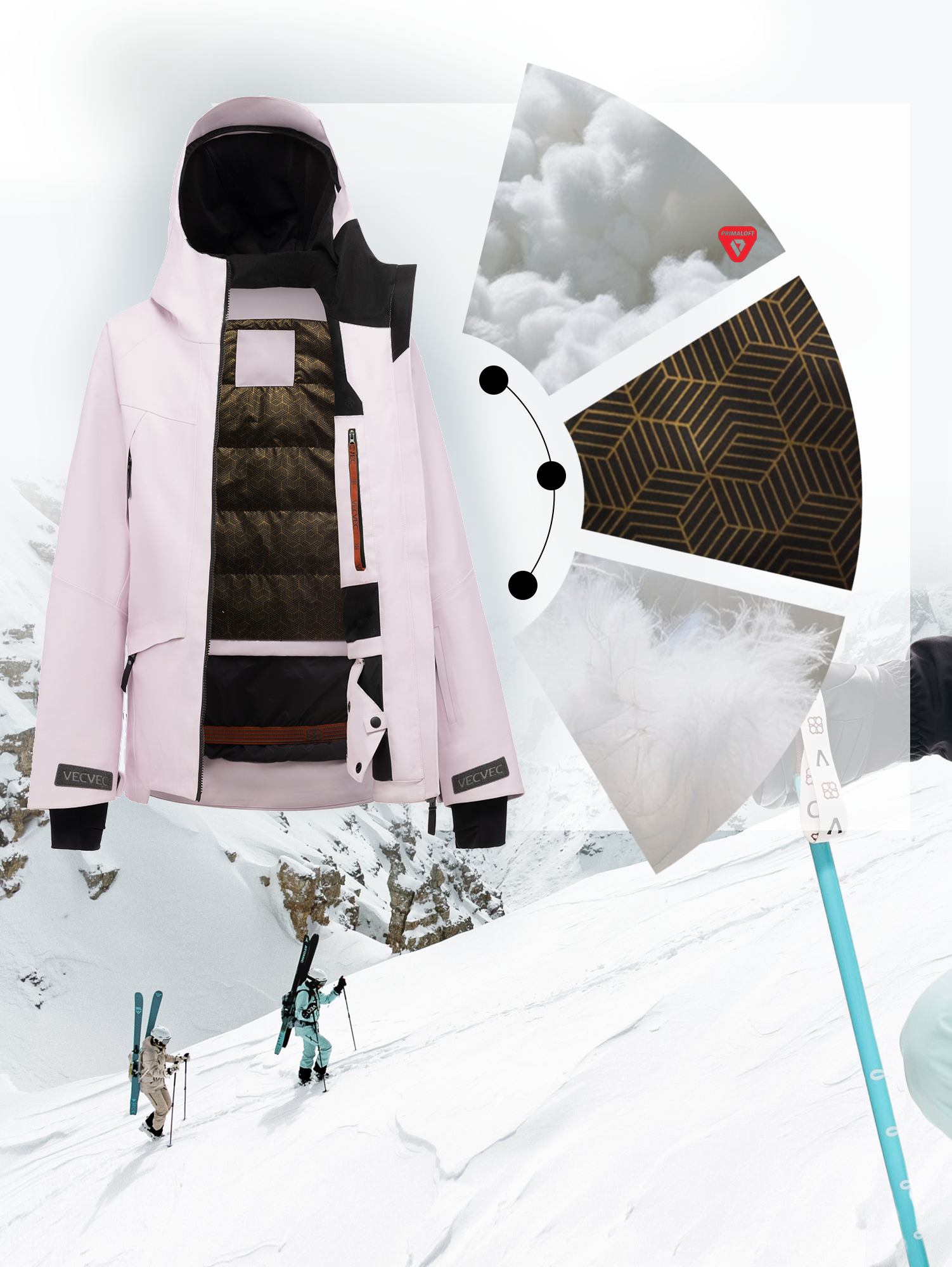 3L Detachable Ski Bib Pants