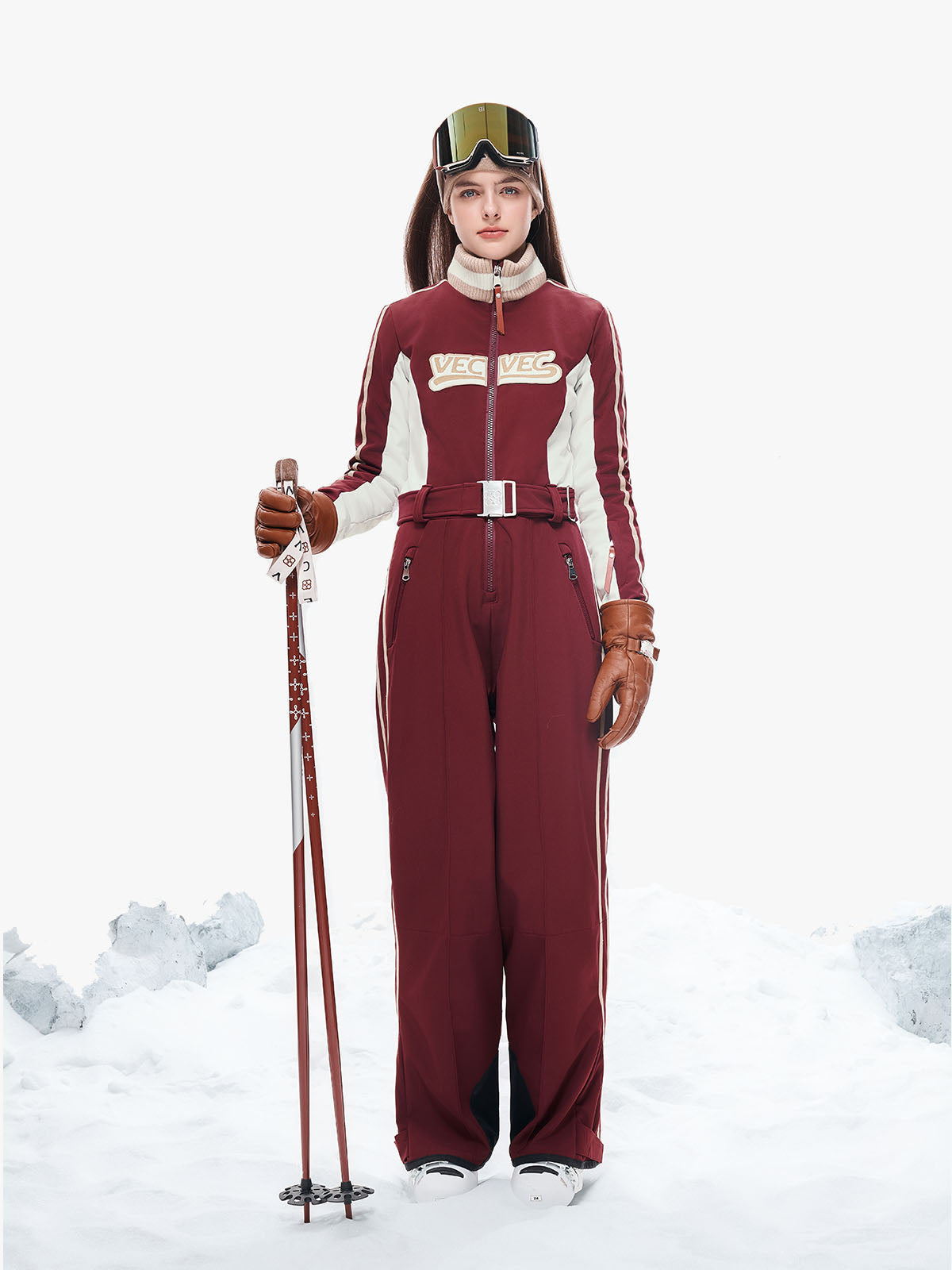 Retro Preppy Ski Suit