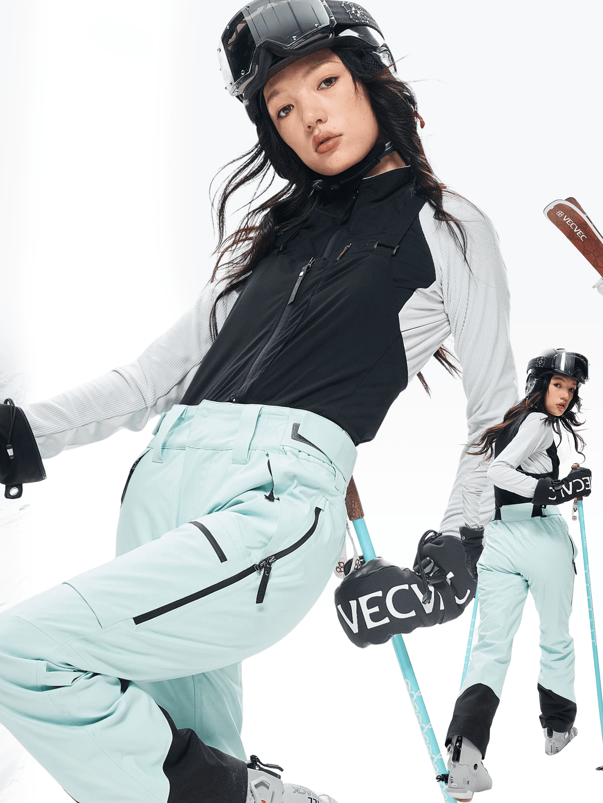 3L Detachable Ski Bib Pants -