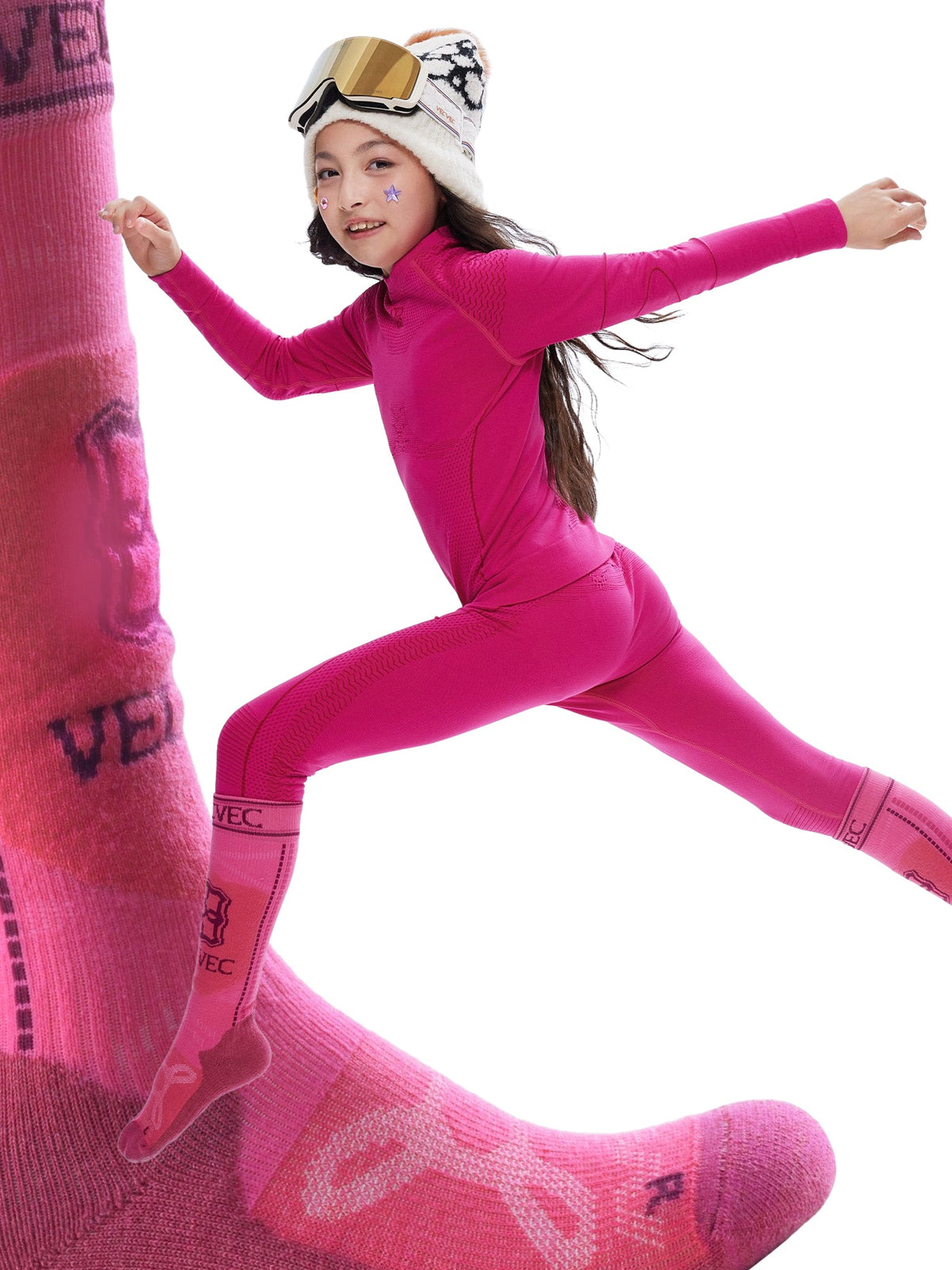 Kids' All-Rounder Wool Shock-Absorbing Ski Socks -
